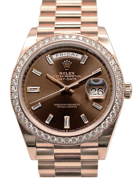 rolex daydate chocolate|rolex day date 40 everose.